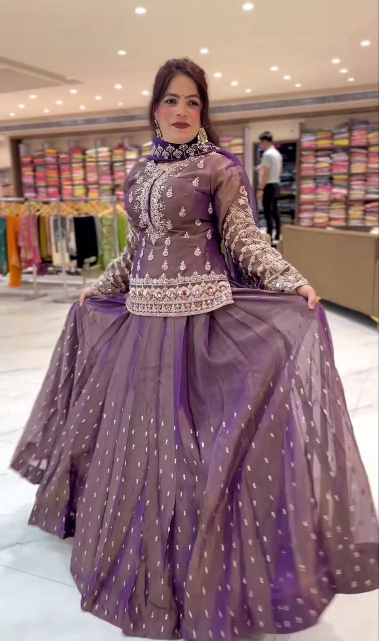 Chic Purple Celebration Attire - Image 3