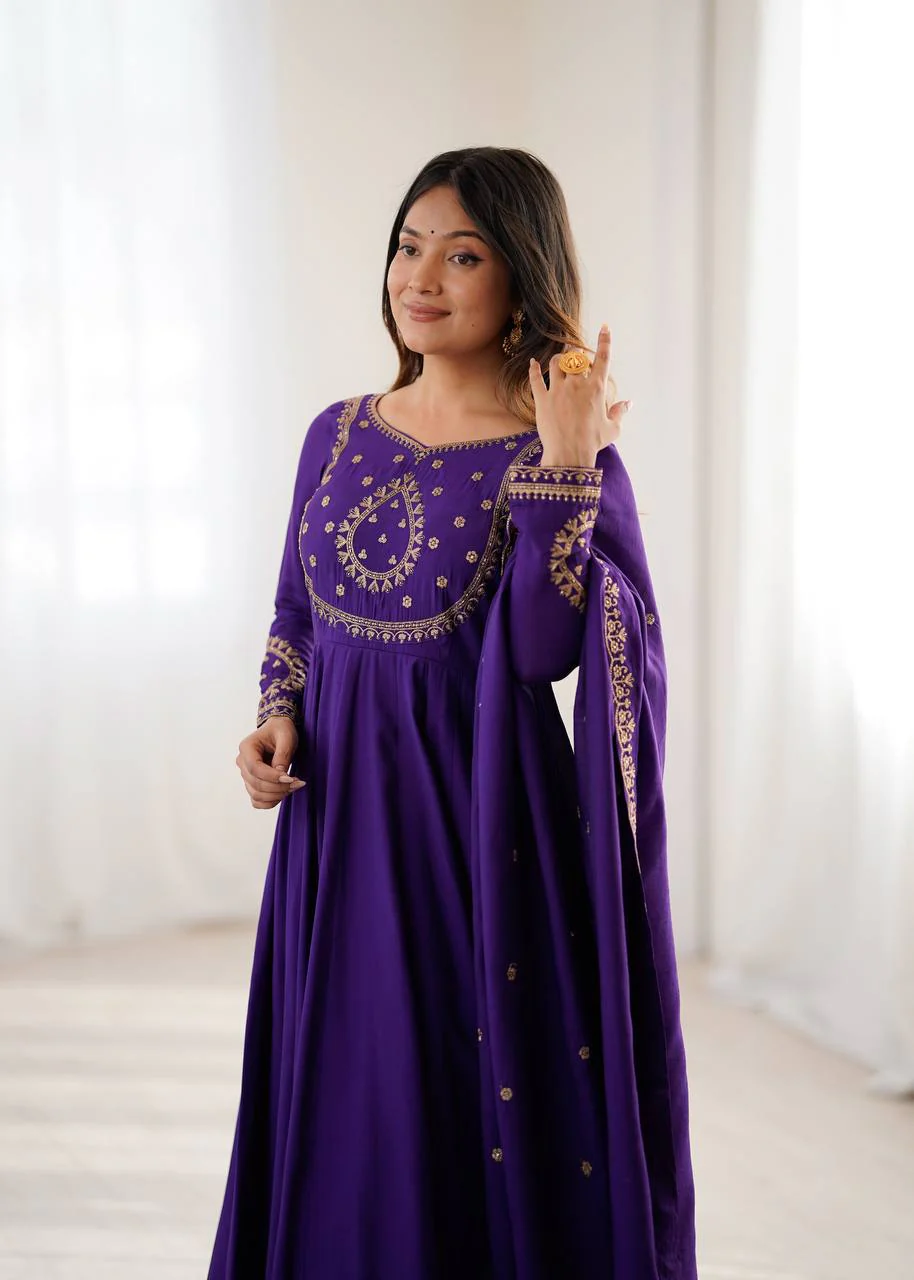 Majestic Purple Elegance Ensemble - Image 2