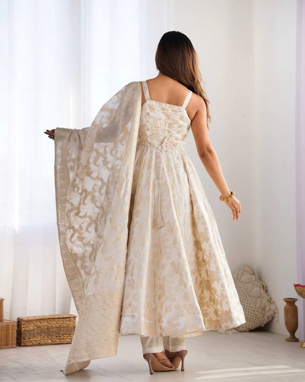 Radiant Moments in Ethereal Fabric - Image 3