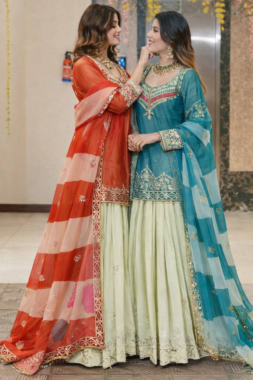 Timeless Charm: Festive Attire for Friends